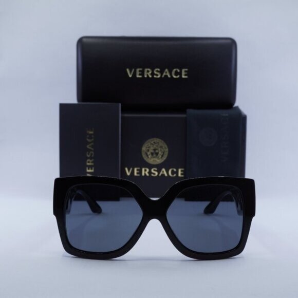 Versace VE4402 GB1/87 Square Sunglasses – Black/Dark Grey - Picture 3 of 11